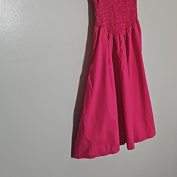 H&M Divided Hot Pink Surplice Sundress Sz 4 - Picture 8 of 9